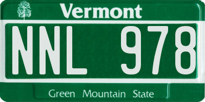 VT license plate NNL978