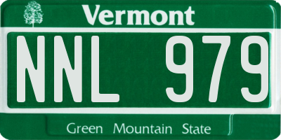 VT license plate NNL979