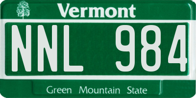 VT license plate NNL984