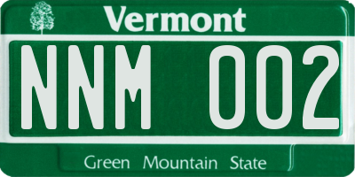 VT license plate NNM002