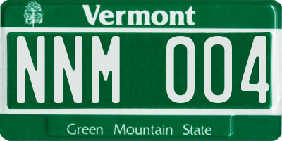 VT license plate NNM004