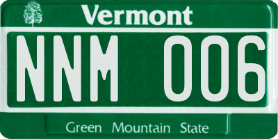 VT license plate NNM006