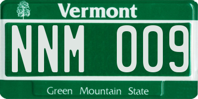 VT license plate NNM009