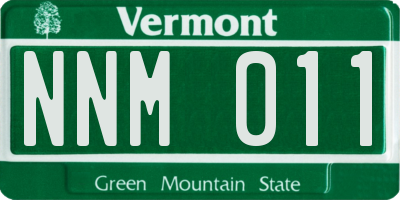 VT license plate NNM011
