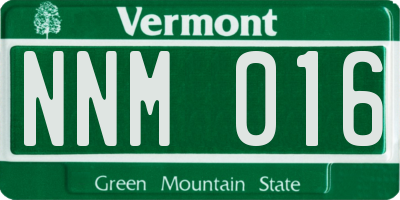 VT license plate NNM016
