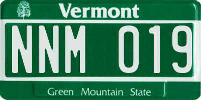 VT license plate NNM019