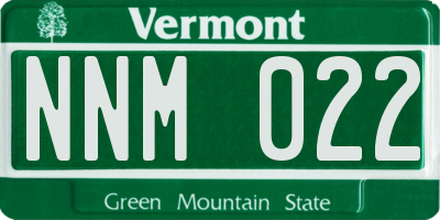 VT license plate NNM022