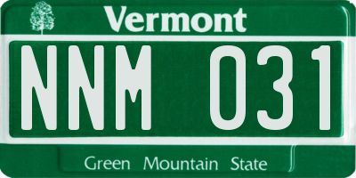 VT license plate NNM031