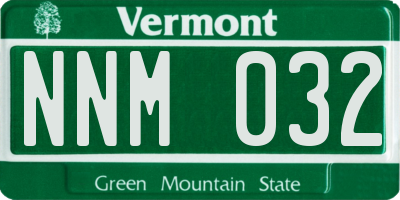 VT license plate NNM032
