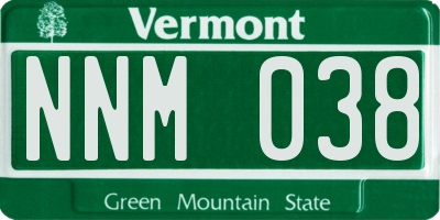 VT license plate NNM038
