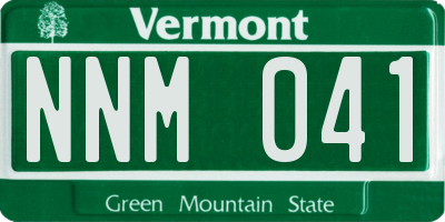 VT license plate NNM041