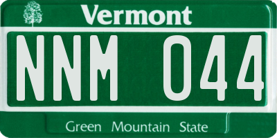 VT license plate NNM044