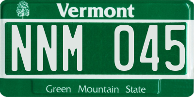 VT license plate NNM045