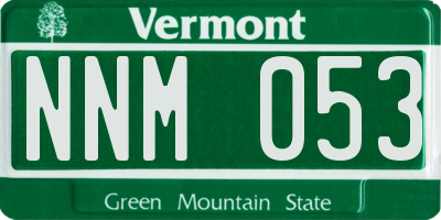 VT license plate NNM053