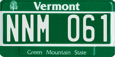 VT license plate NNM061