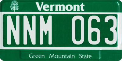 VT license plate NNM063