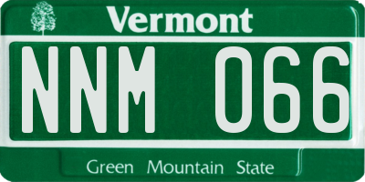 VT license plate NNM066