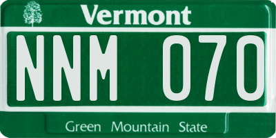VT license plate NNM070