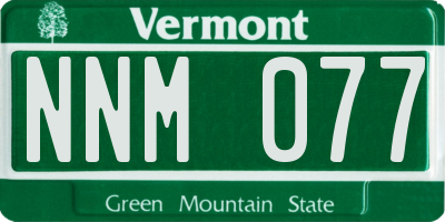 VT license plate NNM077