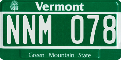 VT license plate NNM078