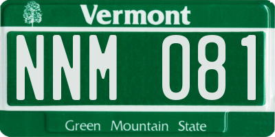 VT license plate NNM081