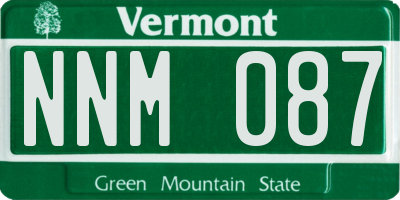 VT license plate NNM087