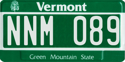 VT license plate NNM089