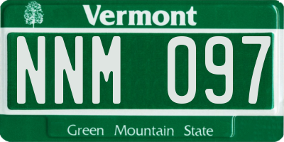 VT license plate NNM097