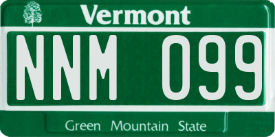 VT license plate NNM099