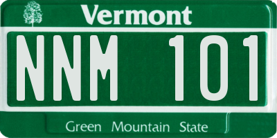 VT license plate NNM101