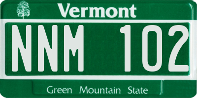 VT license plate NNM102