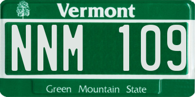 VT license plate NNM109