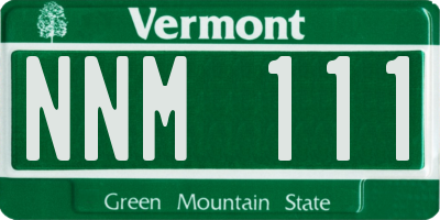 VT license plate NNM111
