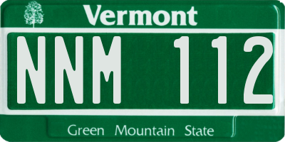 VT license plate NNM112