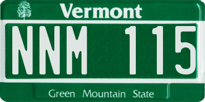 VT license plate NNM115