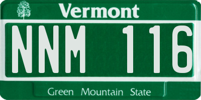 VT license plate NNM116