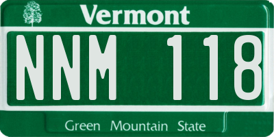 VT license plate NNM118