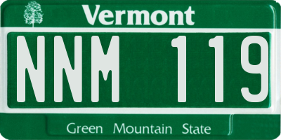 VT license plate NNM119