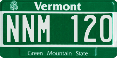 VT license plate NNM120