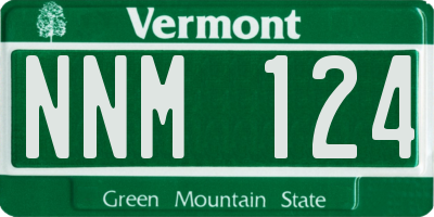 VT license plate NNM124