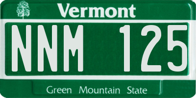 VT license plate NNM125