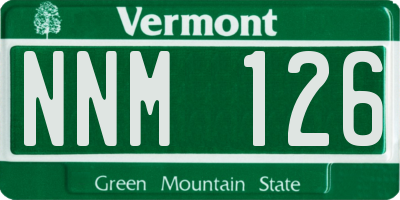 VT license plate NNM126