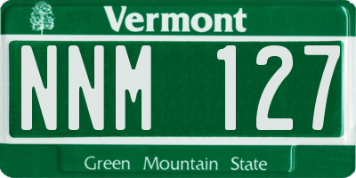 VT license plate NNM127