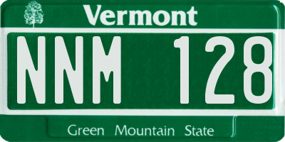VT license plate NNM128