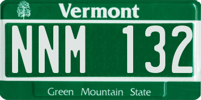VT license plate NNM132