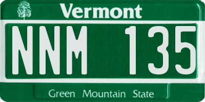 VT license plate NNM135