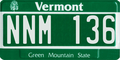 VT license plate NNM136