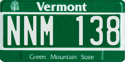 VT license plate NNM138