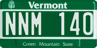 VT license plate NNM140