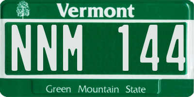 VT license plate NNM144